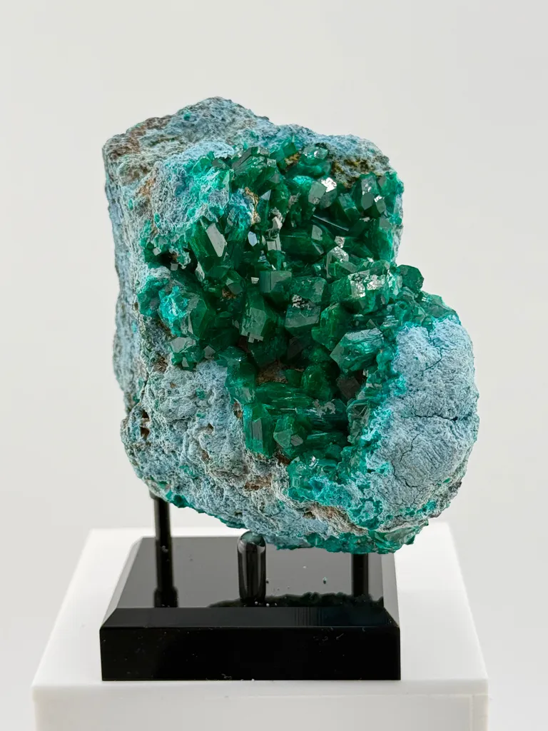 Stunner Dioptase and Chrysocolla combo from DRC image