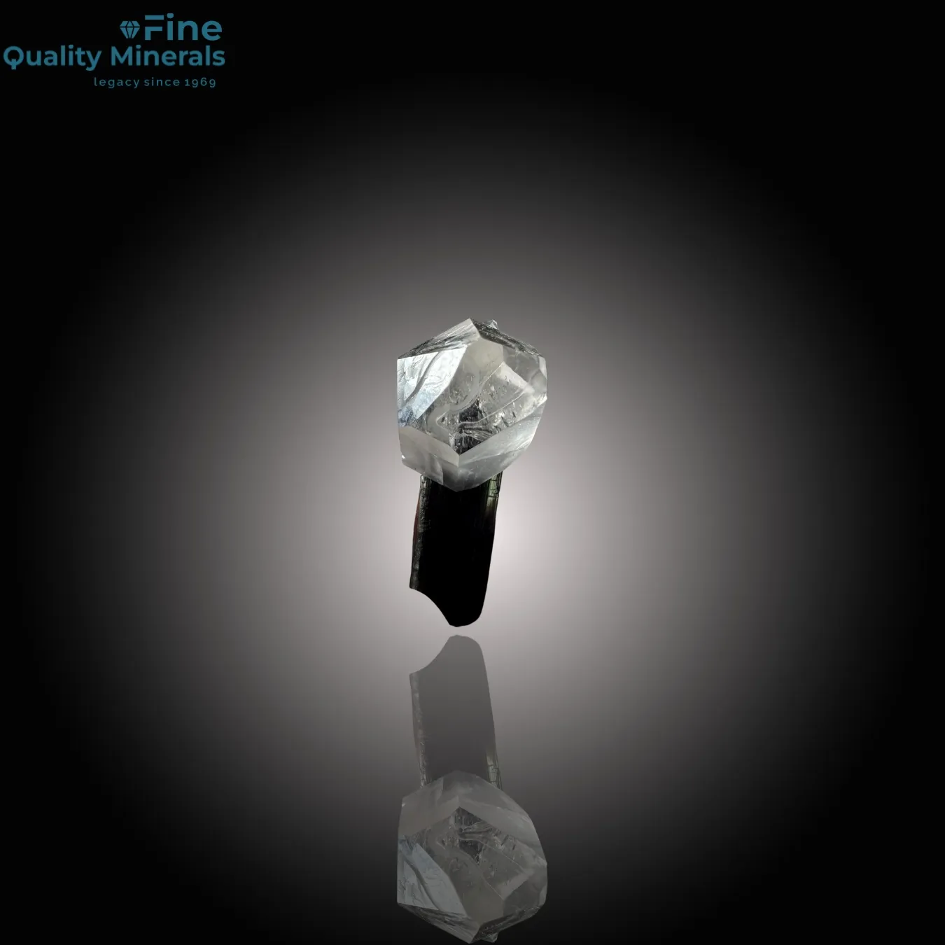 Stunning Diamond Quartz on Green Cap Tourmaline - image 2