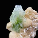 Stunning Huge Deep Green Apophyllite Flower on Snow-White Stilbite Matrix | Large Indian Zeolite Mineral Specimen DK104 - image 4