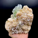 Stunning Huge Deep Green Apophyllite Flower on Snow-White Stilbite Matrix | Large Indian Zeolite Mineral Specimen DK104 - image 1
