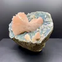 Stunning Pink Heulandite on Chalcedony Matrix – Rare Indian Zeolite Crystal Specimen from Jalgaon DK11 - image 4