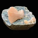 Stunning Pink Heulandite on Chalcedony Matrix – Rare Indian Zeolite Crystal Specimen from Jalgaon DK11 - image 2