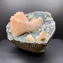 Stunning Pink Heulandite on Chalcedony Matrix – Rare Indian Zeolite Crystal Specimen from Jalgaon DK11 - image 5