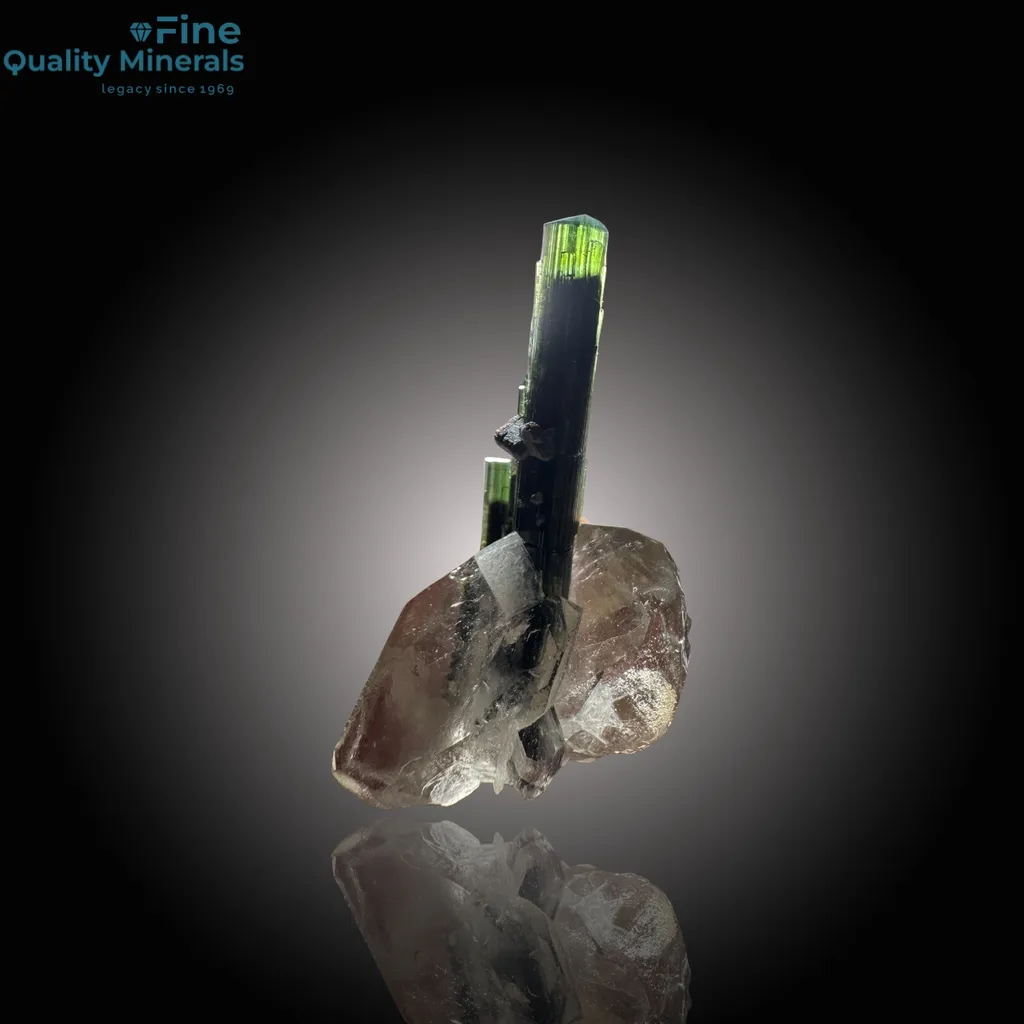 Stunning Tourmaline on Diamond Quartz - image 2