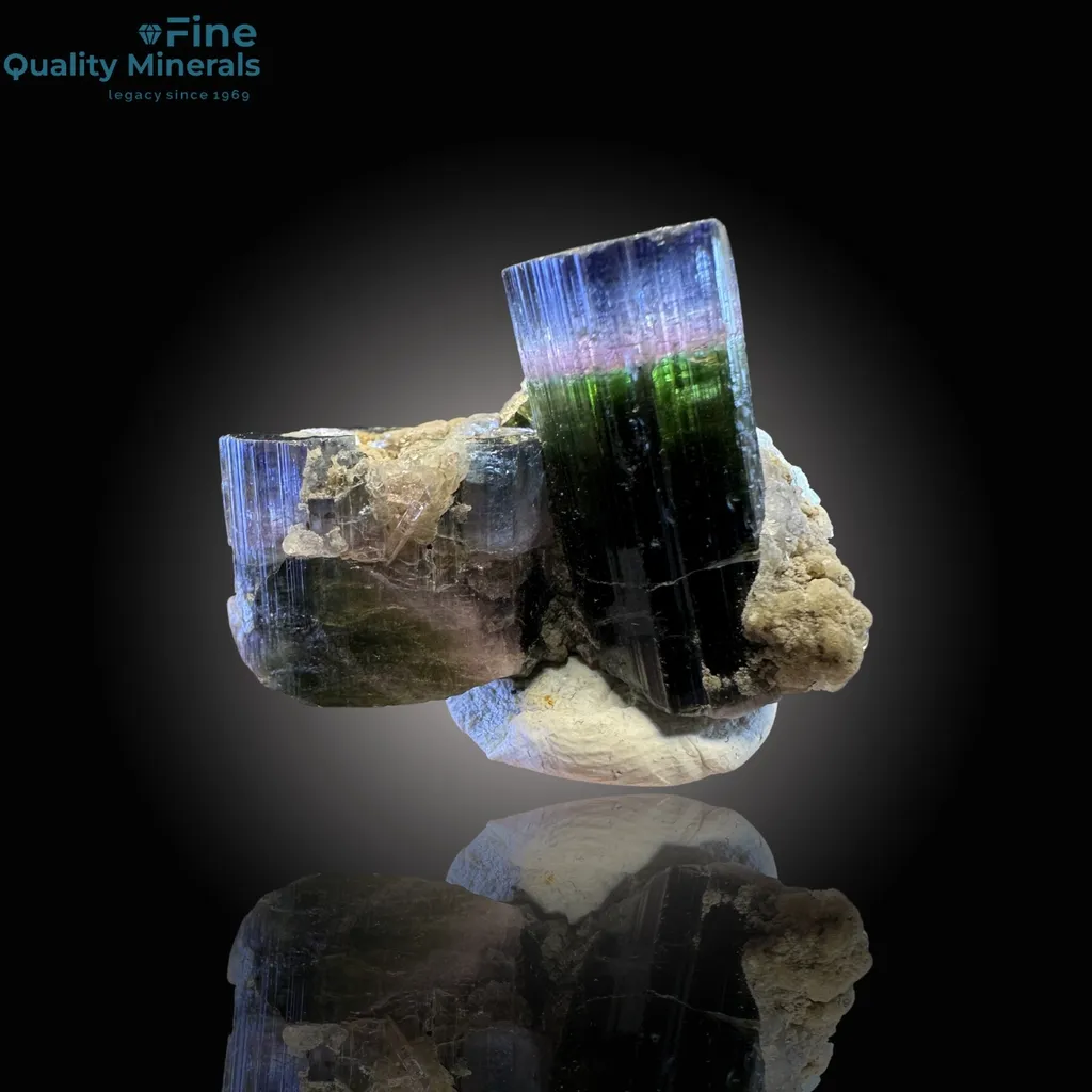 Stunning Tri-Color Tourmaline Specimen image