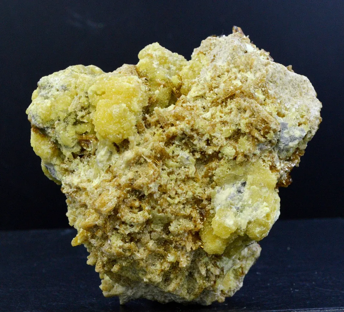 Sulfur & celestite - 444 grams - Machów mine, Tarnobrzeg City Co., Subcarpathian Voivodeship, Poland - image 5