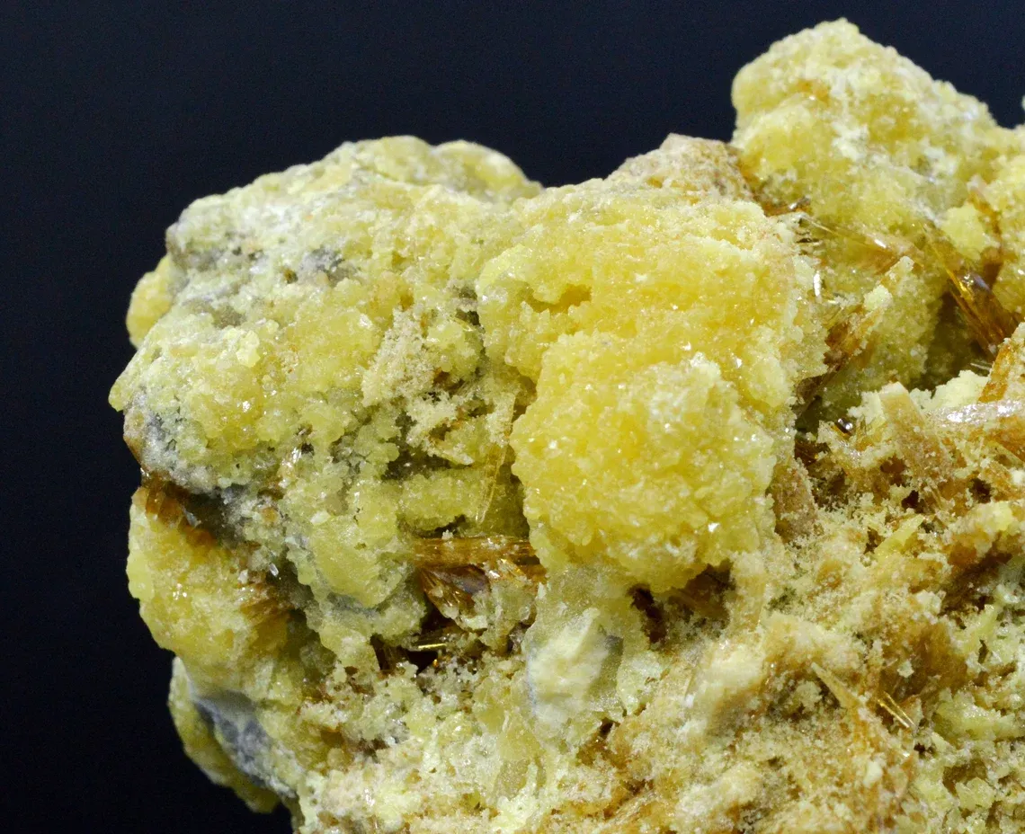 Sulfur & celestite - 444 grams - Machów mine, Tarnobrzeg City Co., Subcarpathian Voivodeship, Poland - image 6