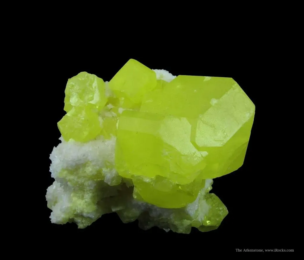 Sulfur on Aragonite (Fluorescent) - image 2