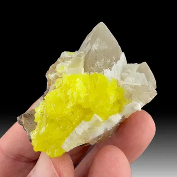 Sulfur with Calcite