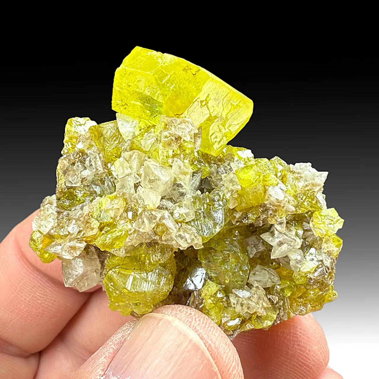 Sulfur with Calcite - image 1