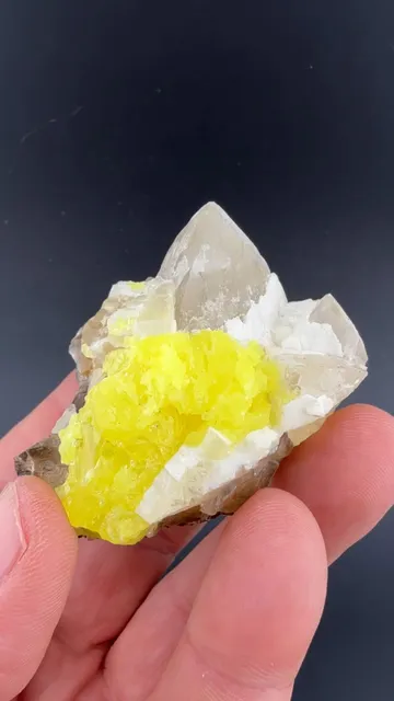 Sulfur with Calcite