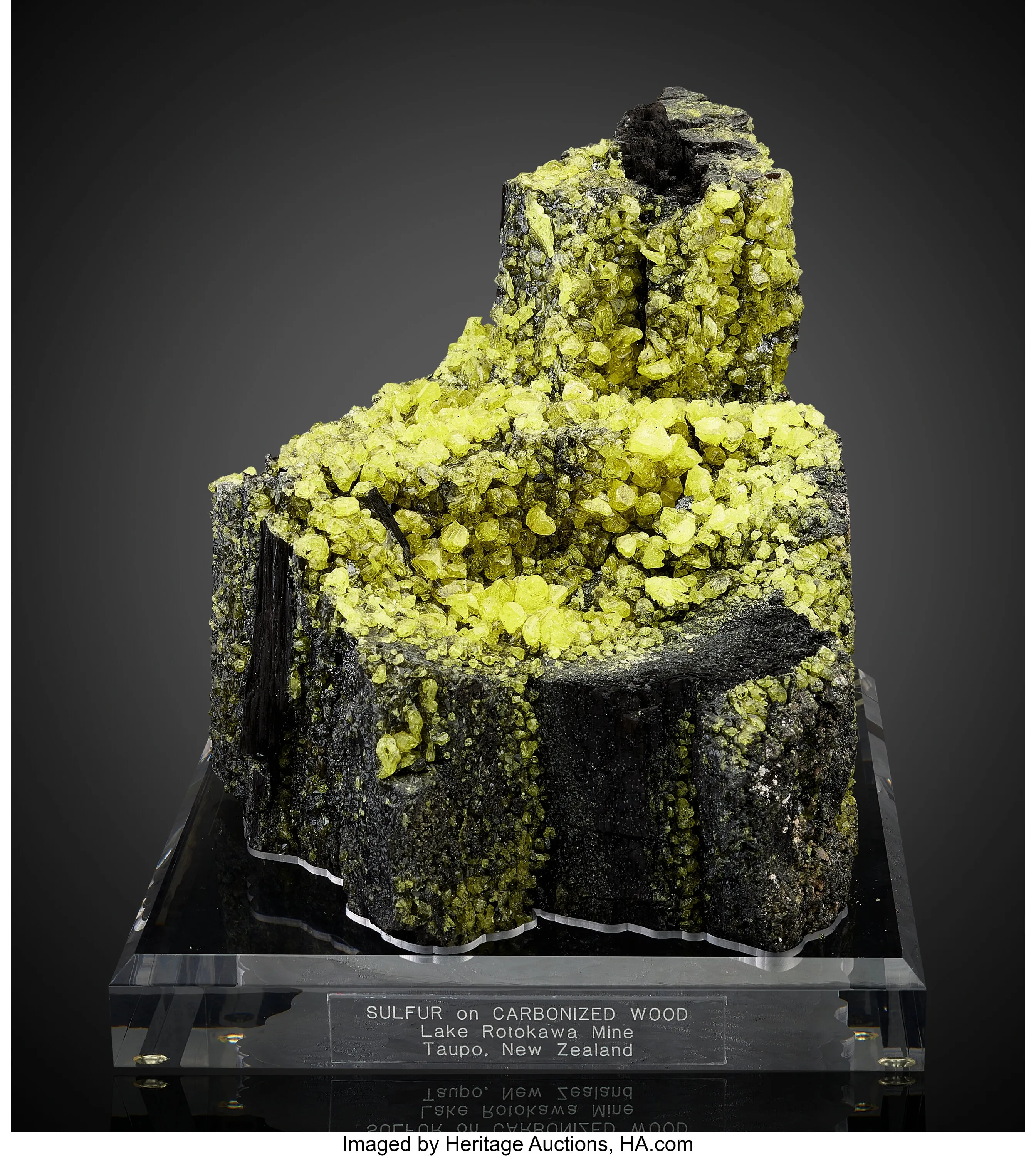 Sulphur on Carbonized Wood - image 1