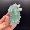 Super Gemmy Green Fluora Apophyllite with Stilbite Cluster – Rare Indian Zeolite Mineral Specimen from Ahmednagar - image 3