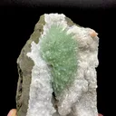 Super Rare Green Natrolite on MM Quartz – Museum-Grade Zeolite Specimen from India | Nashik Deccan Traps - image 1