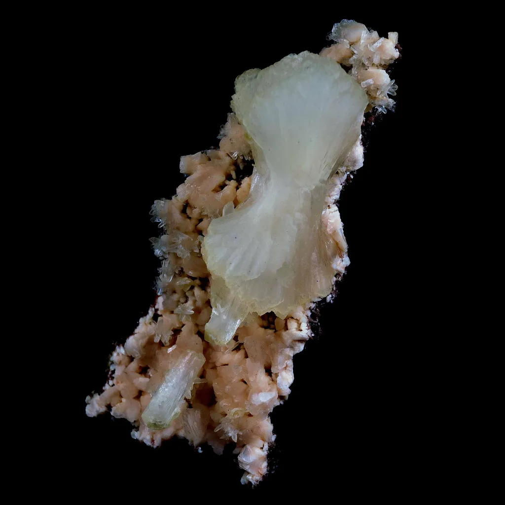 Superb Stilbite Bow-Tie on Heulandite Natural Mineral Specimen Natural Mineral Specimen image