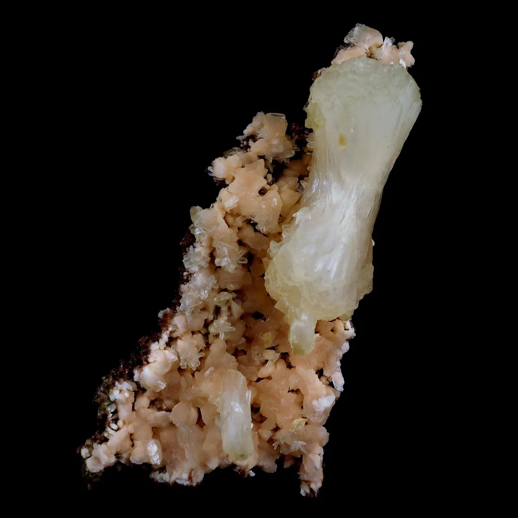Superb Stilbite Bow-Tie on Heulandite Natural Mineral Specimen Natural Mineral Specimen image
