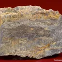 Suredaite (type locality) with Wurtzite, Sphalerite, Pyrite, and Coiraite (?) - image 2