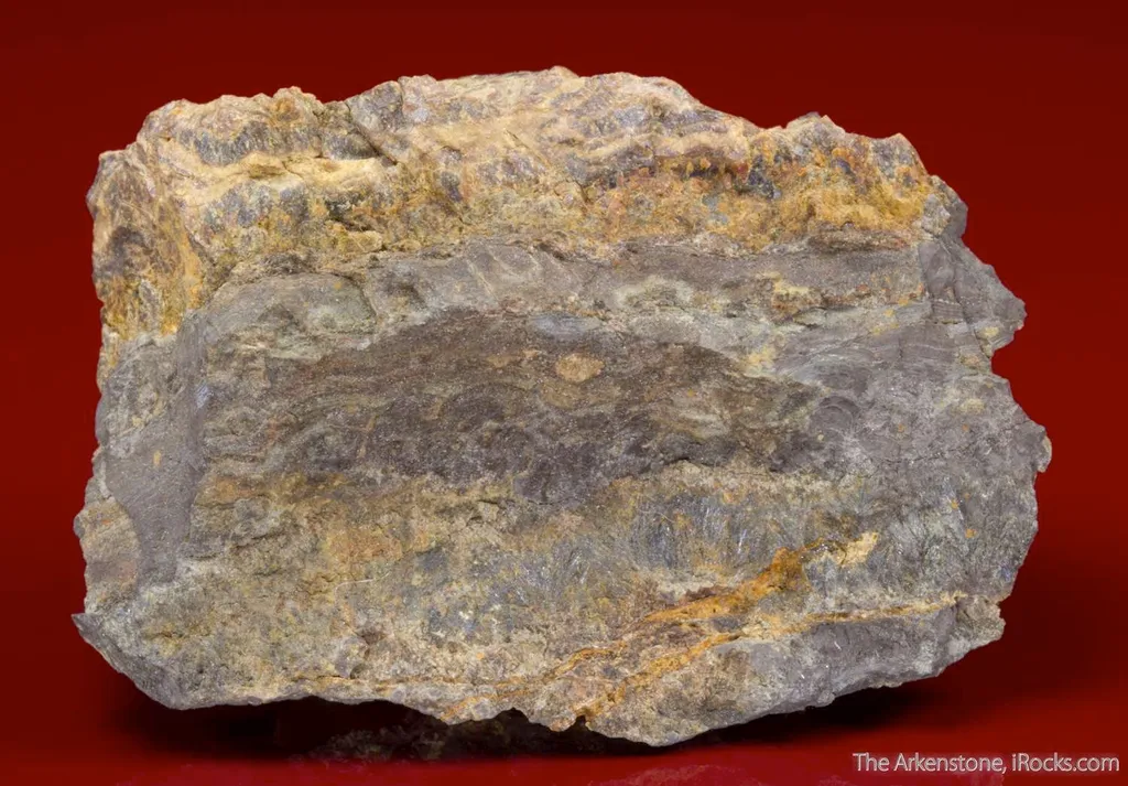 Suredaite (type locality) with Wurtzite, Sphalerite, Pyrite, and Coiraite (?) - image 2
