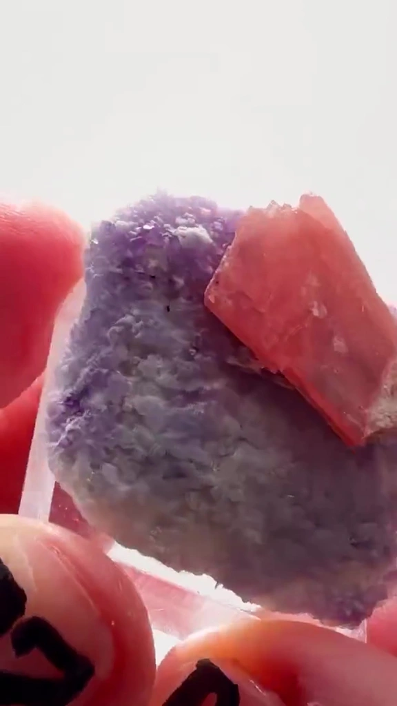 SWEET HOME PERFECTION — Rhodochrosite ON Fluorite - image 4