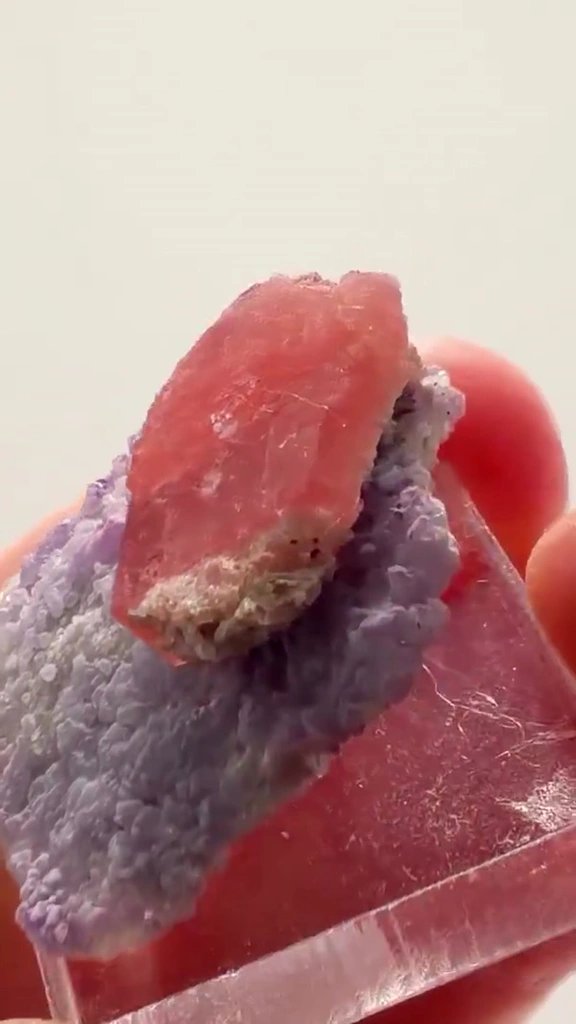 SWEET HOME PERFECTION — Rhodochrosite ON Fluorite - image 2