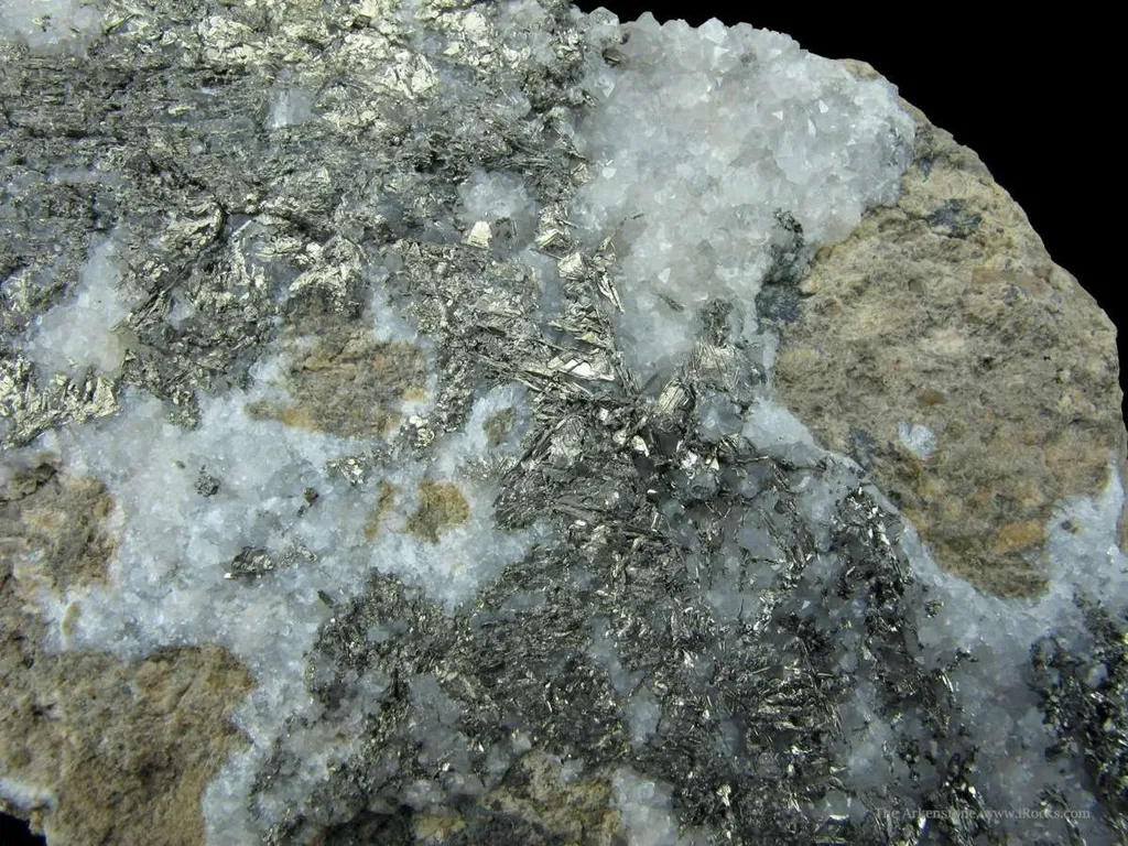 Sylvanite (Type Locality, Pre-1800) With Calcite image