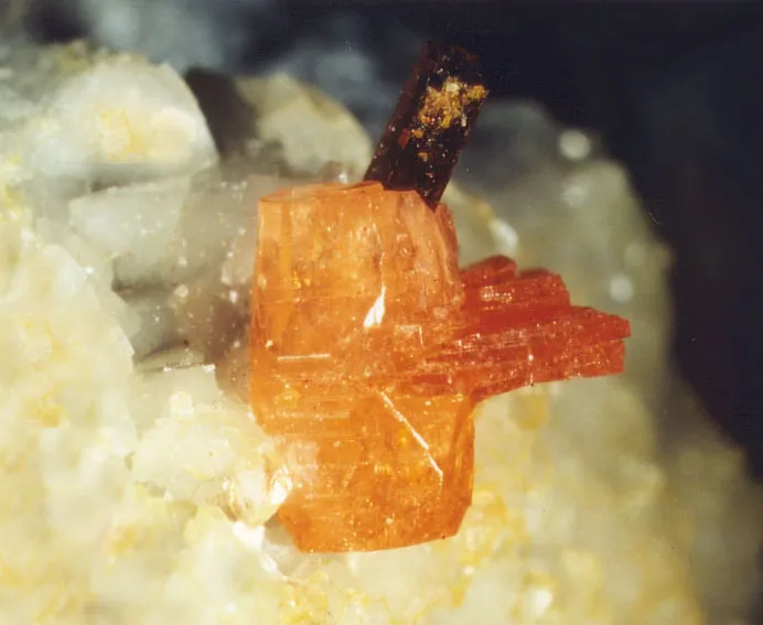 Synchysite (Ce) / Syntaxie Hydroxylbastnäsite + allanite, Trimouns, Luzenac, Ariège, France image