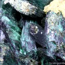 Szenicsite  (type locality) with Cuprian Powellite - image 2