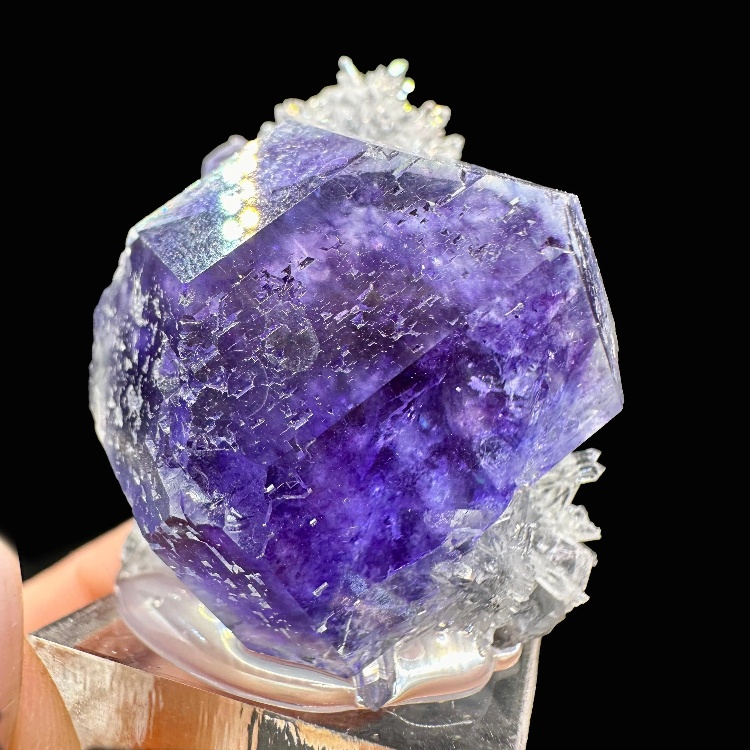 Tanzanite Fluorite With Quartz Natural Mineral Specimen - image 5