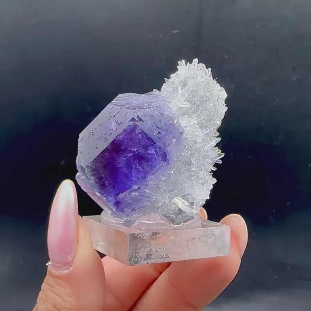 Tanzanite Fluorite With Quartz Natural Mineral Specimen - image 6