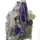 Tanzanite on Prehnite and Graphite - image 4