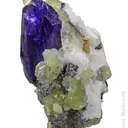 Tanzanite on Prehnite and Graphite - image 3