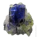 Tanzanite on Prehnite and Graphite - image 2