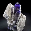 Tanzanite with Prehnite on Calcite - image 1
