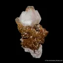 Tarnowitzite on Smithsonite, with Cerussite - image 8