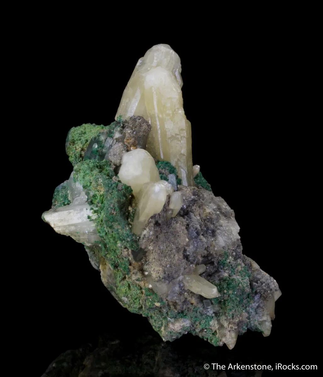 Tarnowitzite with Malachite - image 5