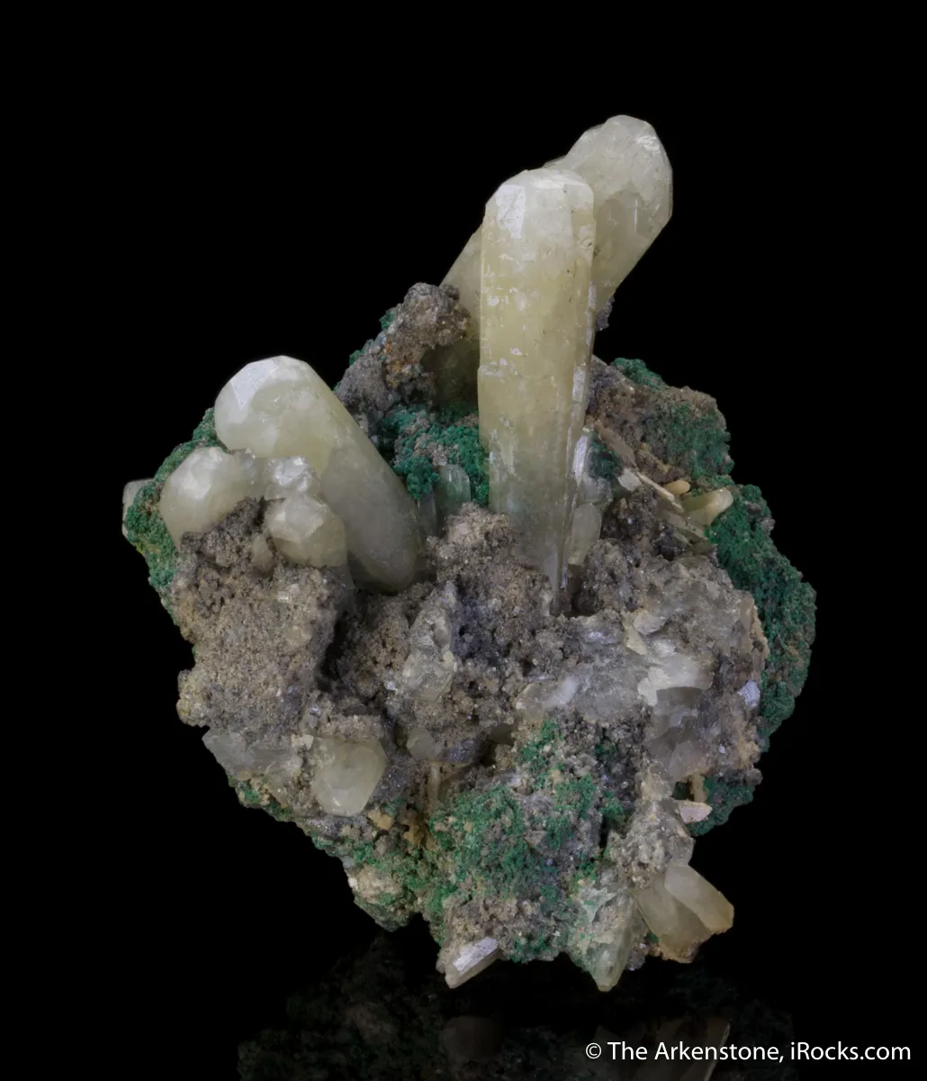 Tarnowitzite with Malachite - image 4