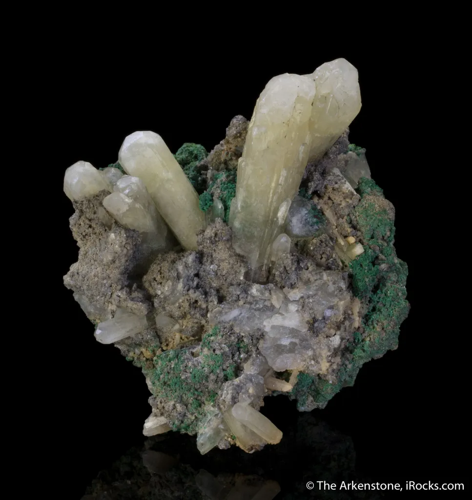 Tarnowitzite with Malachite image