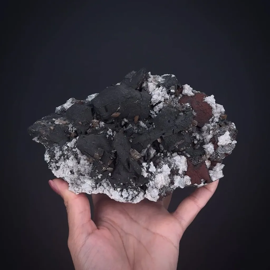 Tennanite ps. Galena with Wulfenite and Dolomite image