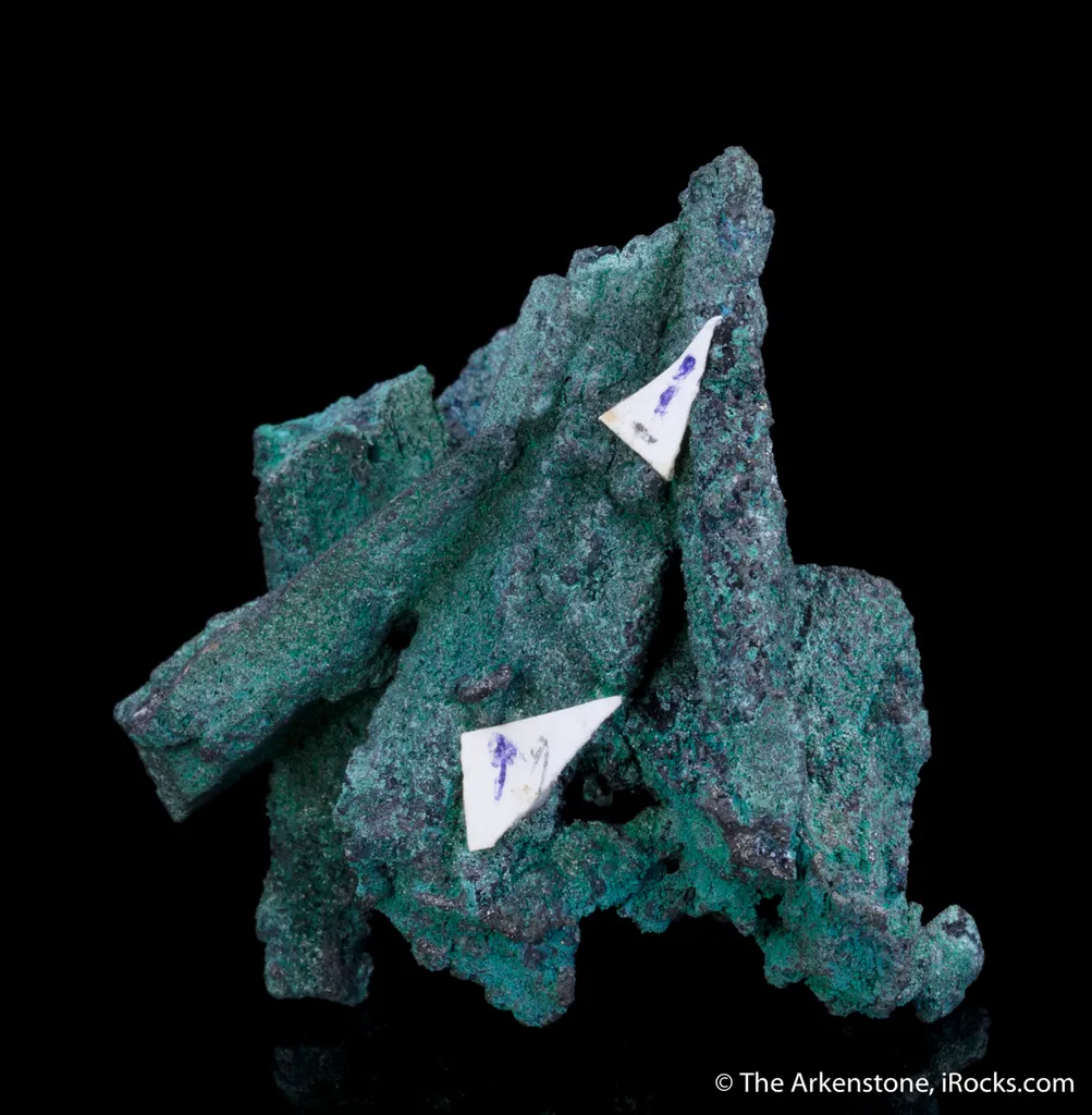 Tennantite pseudo after Enargite with Malachite, Posnjakite - image 6