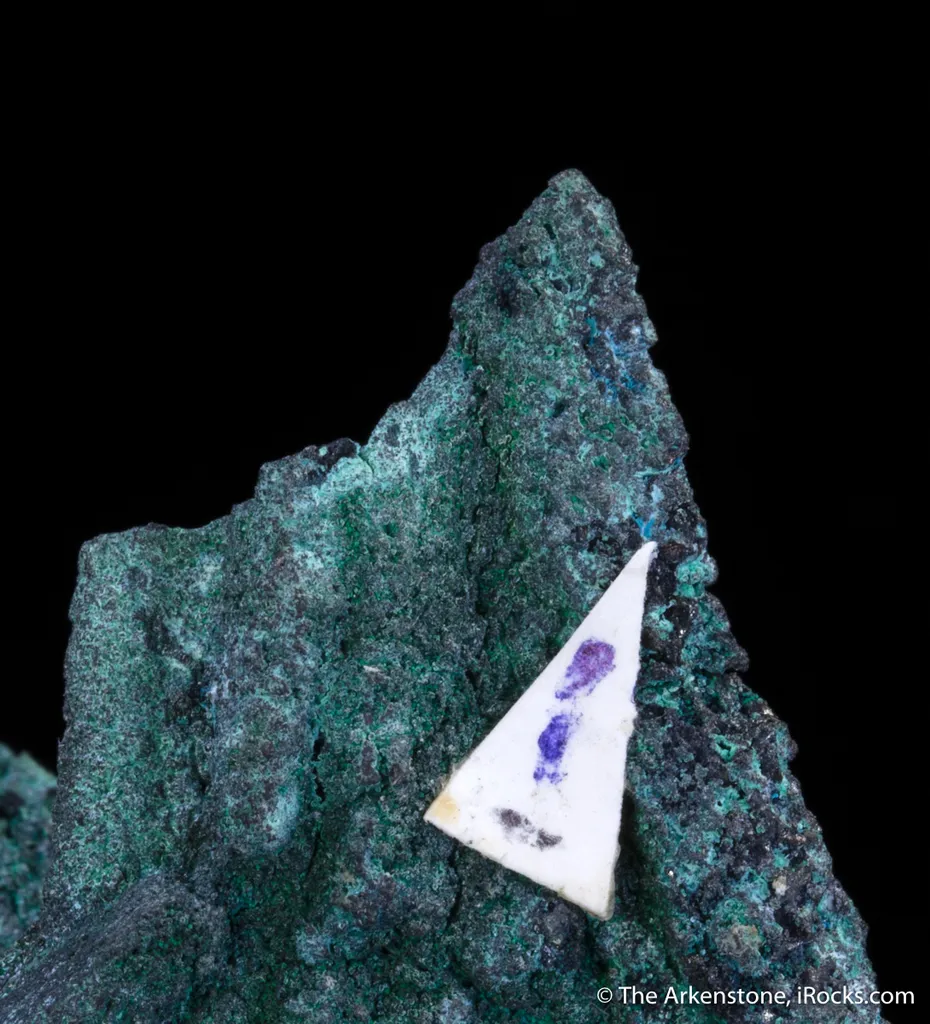 Tennantite pseudo after Enargite with Malachite, Posnjakite image