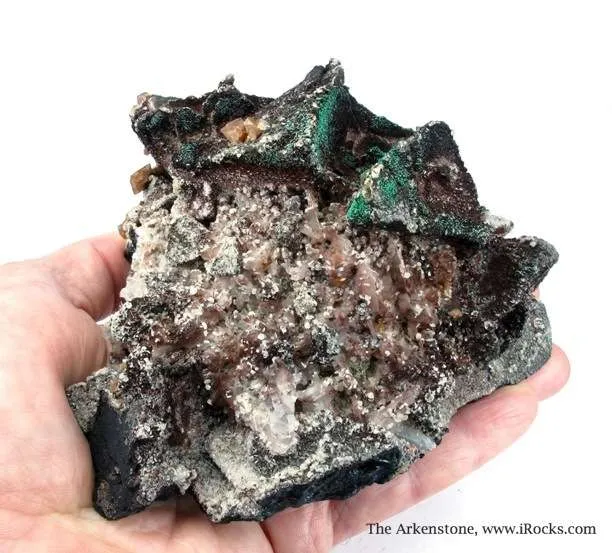 Tennantite With Wulfenite, Malachite, and Quartz - image 4
