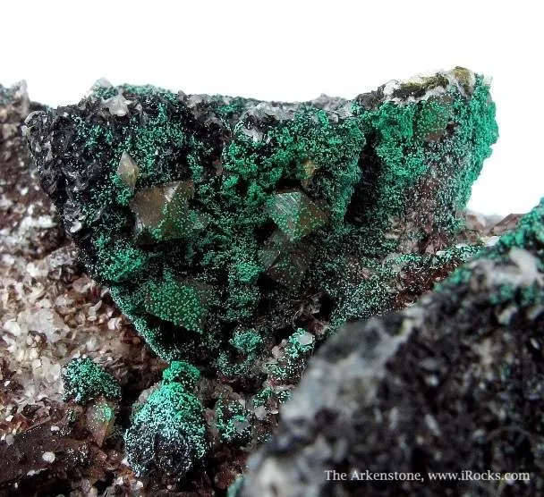 Tennantite With Wulfenite, Malachite, and Quartz - image 2