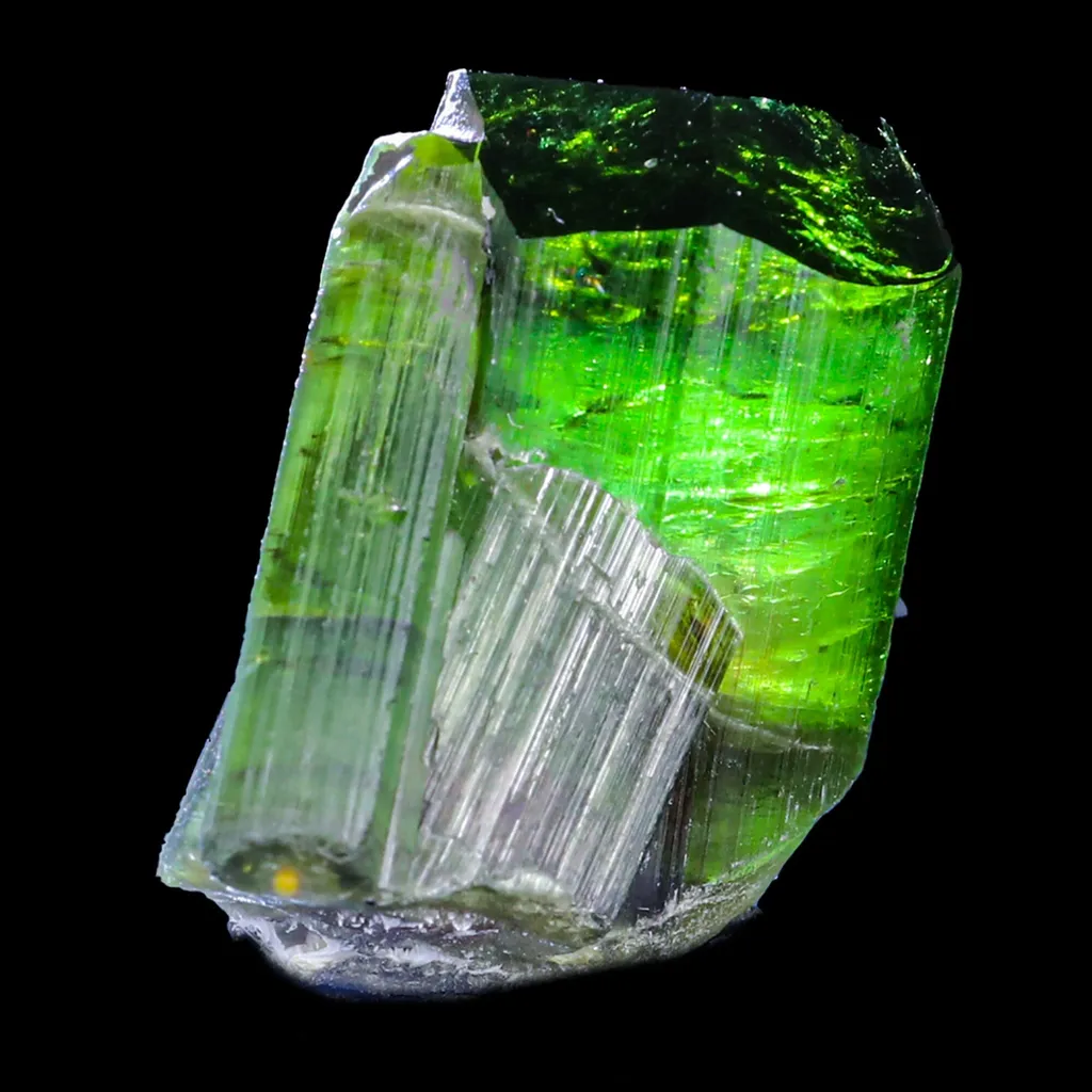 Terminated Deep Green Tourmaline Natural Mineral Specimen image