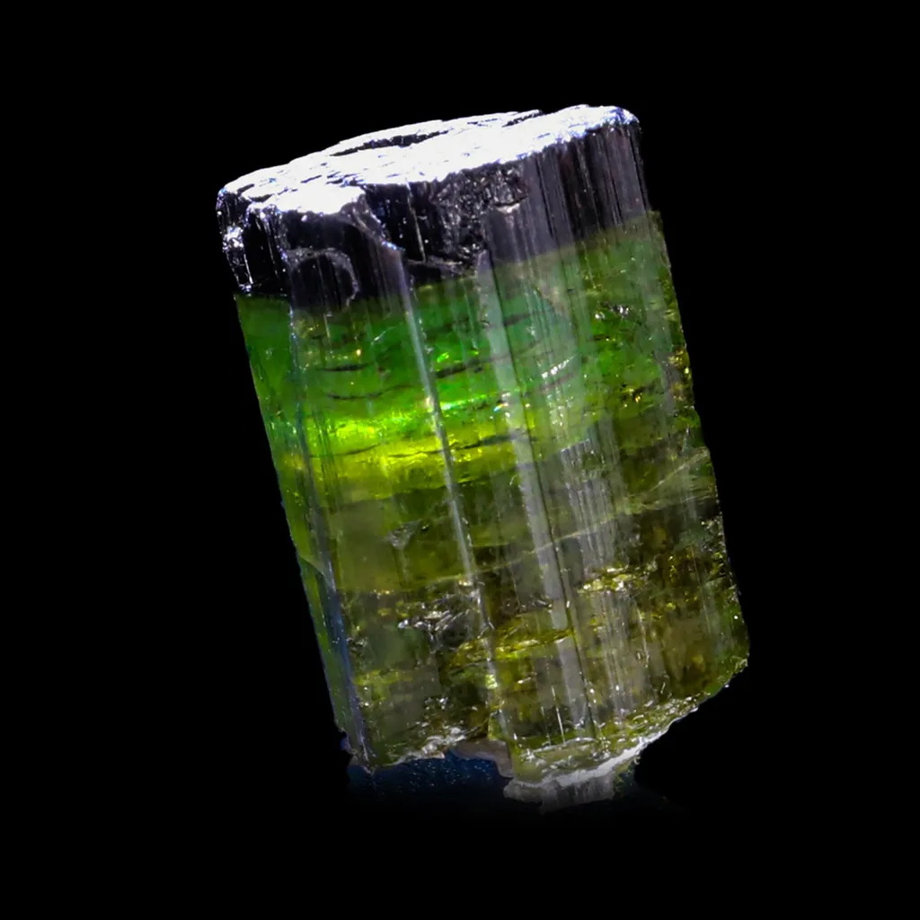 Terminated Deep Green Tourmaline Natural Mineral Specimen image