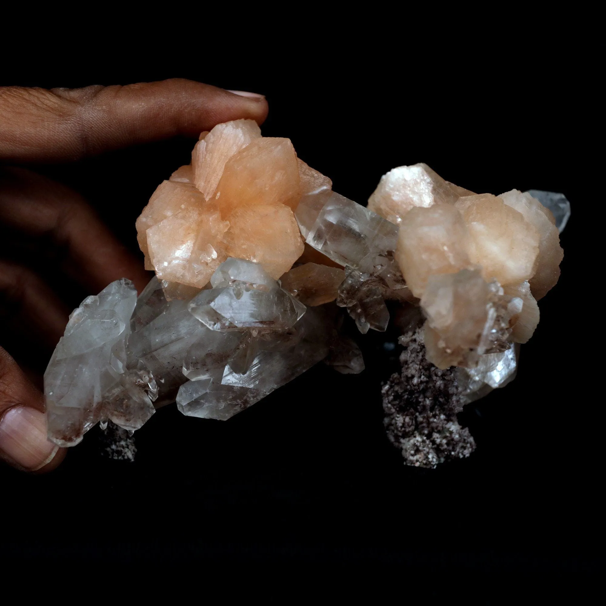 Terminated Stilbite with Apophyllite Natural Mineral Specimen - image 4
