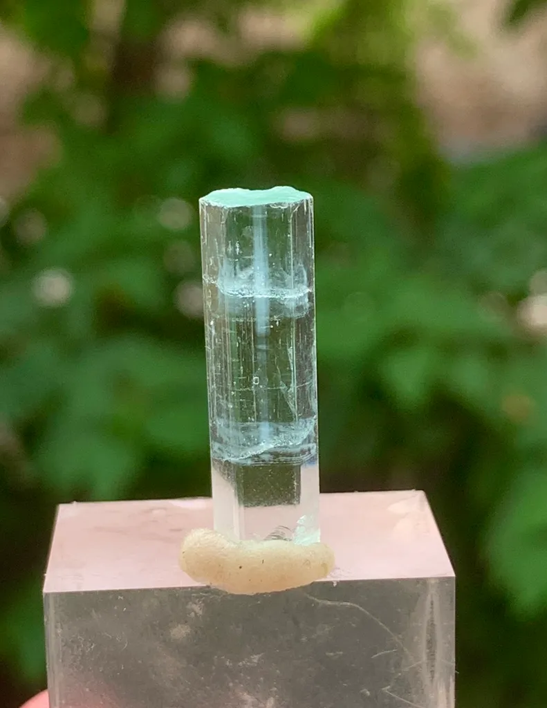 Terminated Visible DNA Helix Aquamarine Crystal From Shigar Pakistan - 2.45 Grams - image 5