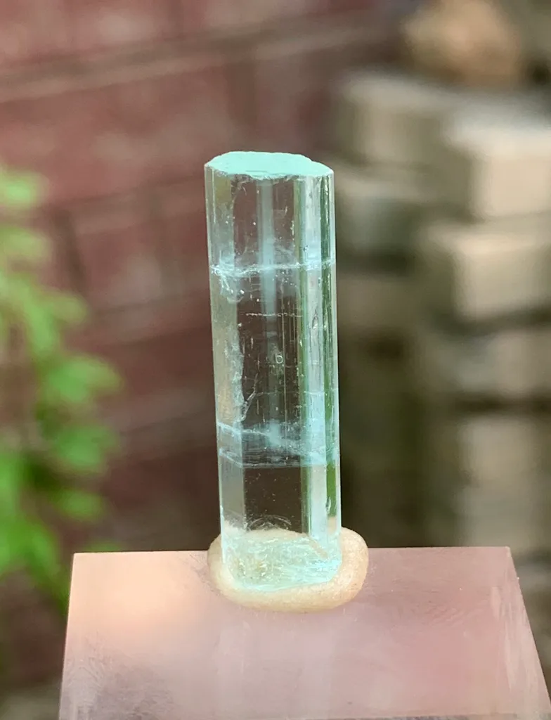 Terminated Visible DNA Helix Aquamarine Crystal From Shigar Pakistan - 2.45 Grams image