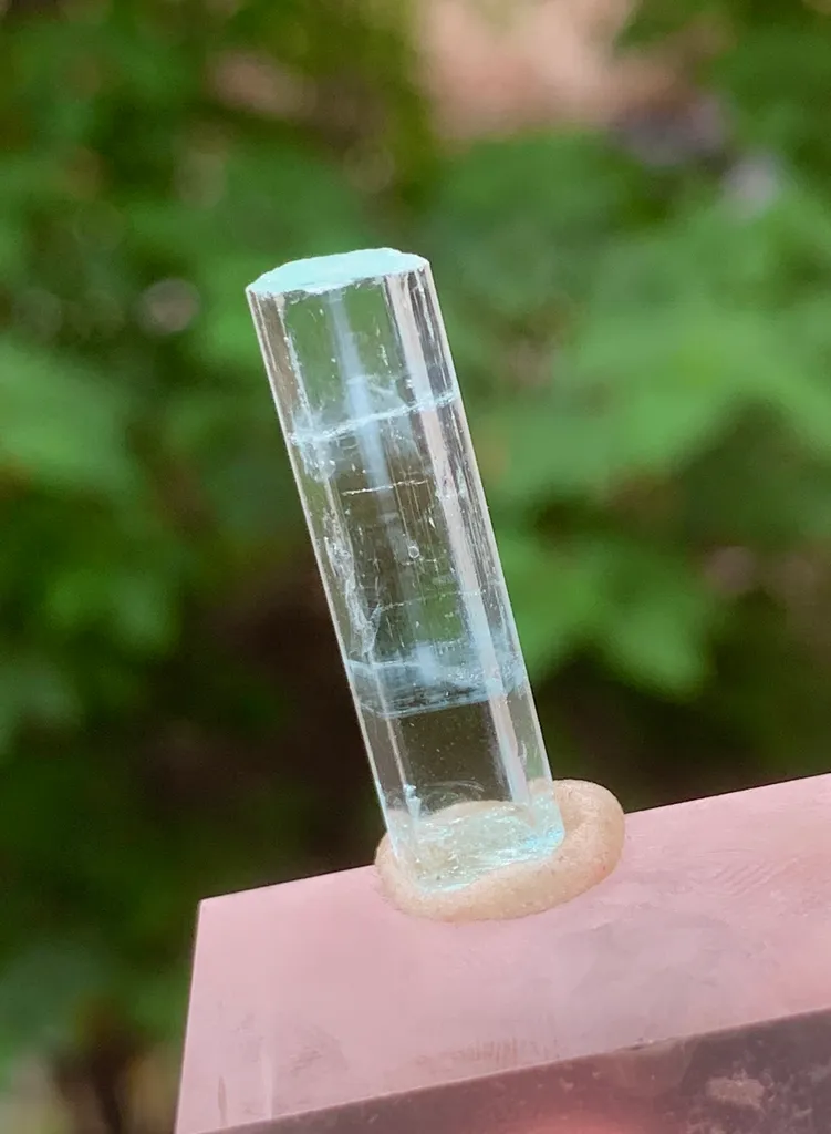 Terminated Visible DNA Helix Aquamarine Crystal From Shigar Pakistan - 2.45 Grams - image 6