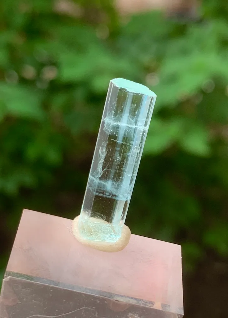 Terminated Visible DNA Helix Aquamarine Crystal From Shigar Pakistan - 2.45 Grams - image 4