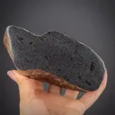 Terrestrial Native Iron in basalt (polished, TL) - image 1